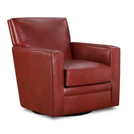 Contemporary Swivel Glider with Track Arms